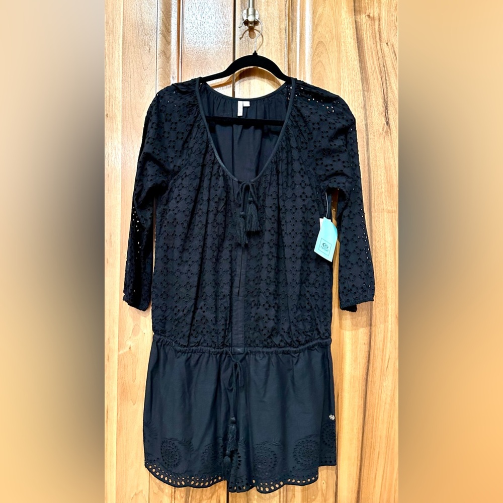 NWT Rip Curl - Peekaboo Embroidered Havana Romper - Resort - Beachwear - EUC L